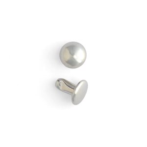 Domed rivets 7mm- 9 / 32" nickel plate (100) 2 parts