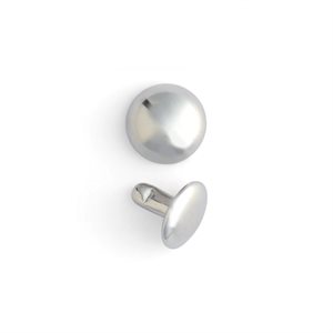 Domed rivets 10mm - 3 / 8" nickel plated (100) 2 parts