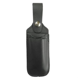 Pen holster and utility knife, black leather LIQUIDATION