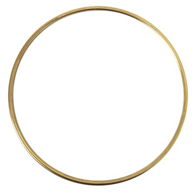 6" metal rings gold plated