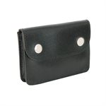 Sport belt handbag, black leather 