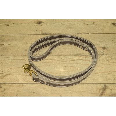 Dog leash 3 / 4" x 48", white stitched double layer full grain leather, by unit