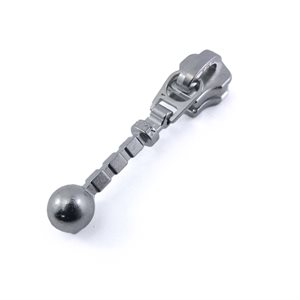 Slider N-Lock YKK #5 Metal ball pull nickel (Min. 12)