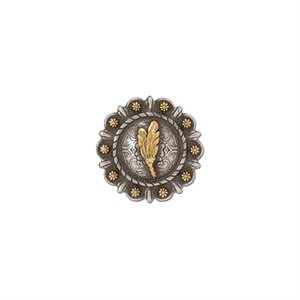 1 1 / 4" Roped Berry Round conchos with center motif (un.)