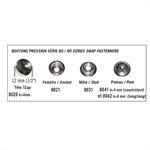 Boutons pression Série 80 (AR) : Femelle laiton or
