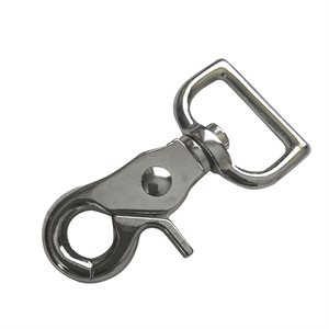 1" swivel scissor snap hook D shape nickel on brass (Min. 6)