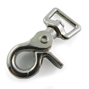 3 / 4" swivel scissor snap hook straight base nickel (Min. 12)