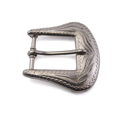1" buckle with patterns and nickel tips (Min. 6)