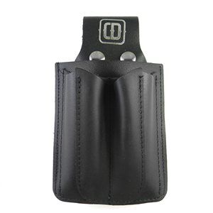 Shipping holster, large pouch, black leather