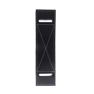Suspender pad for worker, felt-lined, black leather