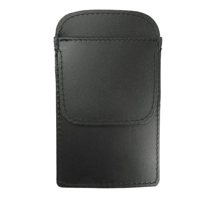 Shirt pocket pen holster, black leather