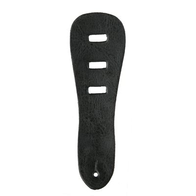 Microphone holder for police officer or ambulance staff, black leather, 