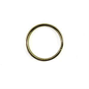 32 mm ext. (int.1-1 / 16"-27mm) split key ring gold (100)