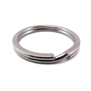 32 mm ext (int.1-1 / 16"-27mm) Deluxe flat split key ring nickel (100)