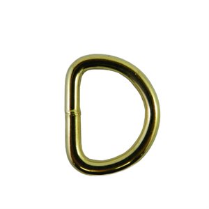 1" welded D-ring solid brass (5,2mm - 5 gg) (Min 12)