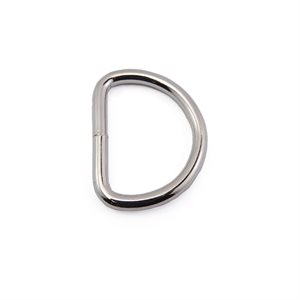 1" welded D-rings (4.94mm - 6 gg) nickel (Min. 12)