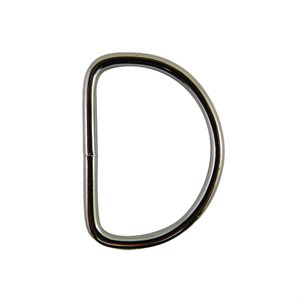 1 -1 / 2" welded D-ring light nickel (3,5mm-10 gg) (Min 12)
