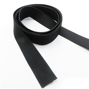 1" H.D. elastic black (meter)