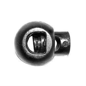 Round nylon cord lock black (Min. 12)