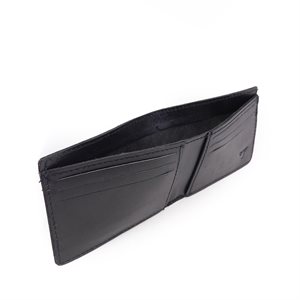 Billfold wallet, black leather 