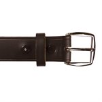 Belt 1-1 / 2" for worker, grooved brown leather, from size 28" to 42"