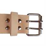 Belt 2" for worker, ungrooved natural leather, from size 50" to 54"