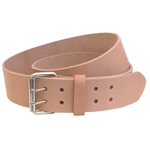 Belt 2" for worker, ungrooved natural leather, from size 28" to 42"