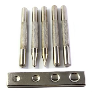 Metal Complex snap fasteners setter set (6 pcs)