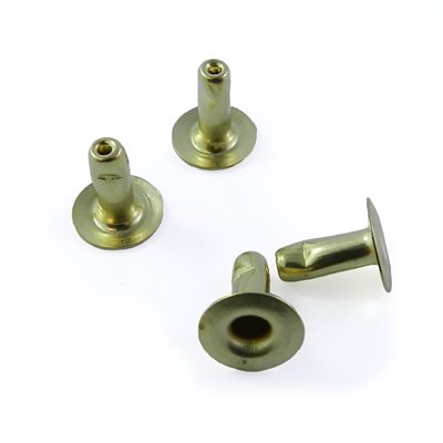 Post with hole #33 - Height 8mm -Gold --add CAP Rivet T33,T34 or T36 to have both parts (choose your color and quantity).