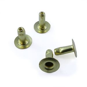 Post with hole #33 - Height 9mm -Gold --add CAP Rivet T33,T34 or T36 to have both parts (choose your color and quantity).