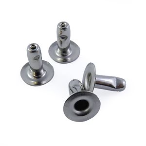Post with hole #36 - Height 10mm - Nickel -add CAP Rivet T33,T34 or T36 to have both parts (choose your color and quantity).