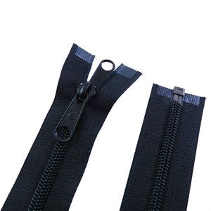 Zipper N-Lock CZP #RT10 #5C, 120" separable, 2 pulls, black 