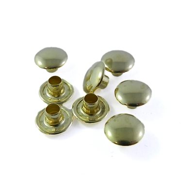 #33-7mm (11 / 32"steel cap rivets gold