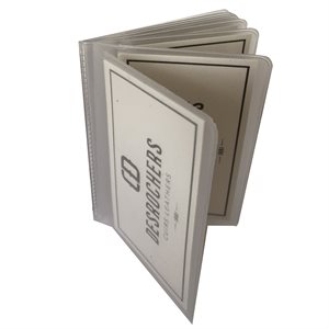 8-compartments plastic booklets card holder (Min. 6)